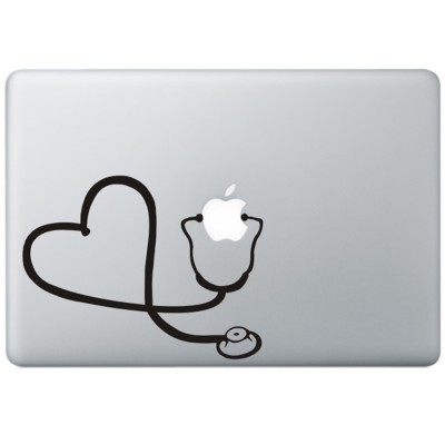 Dr. Apple MacBook Sticker Zwarte Stickers